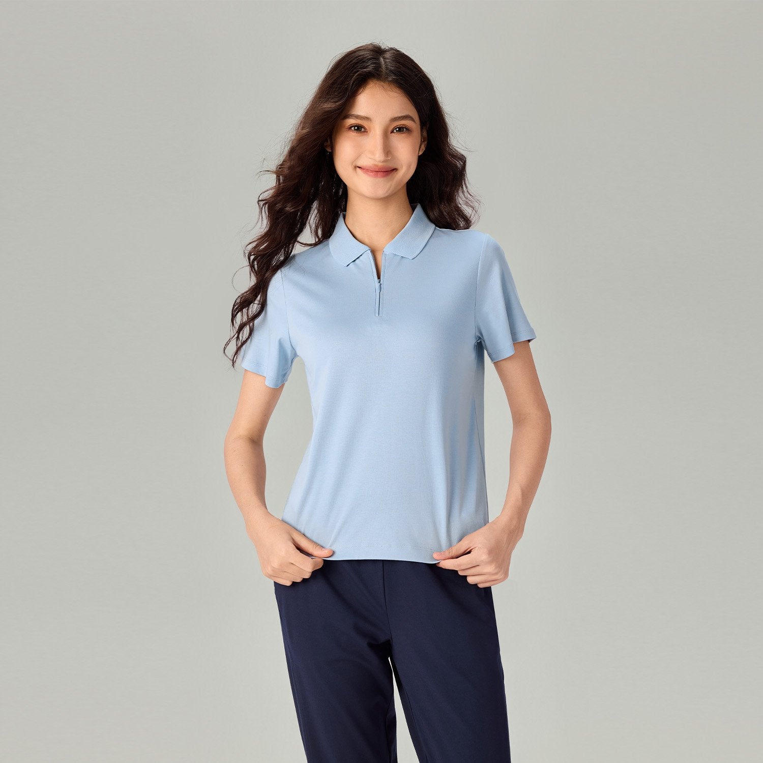 Women's Liquid Touch Regular Fit Short Sleeve Half-Zip Polo - Image 6