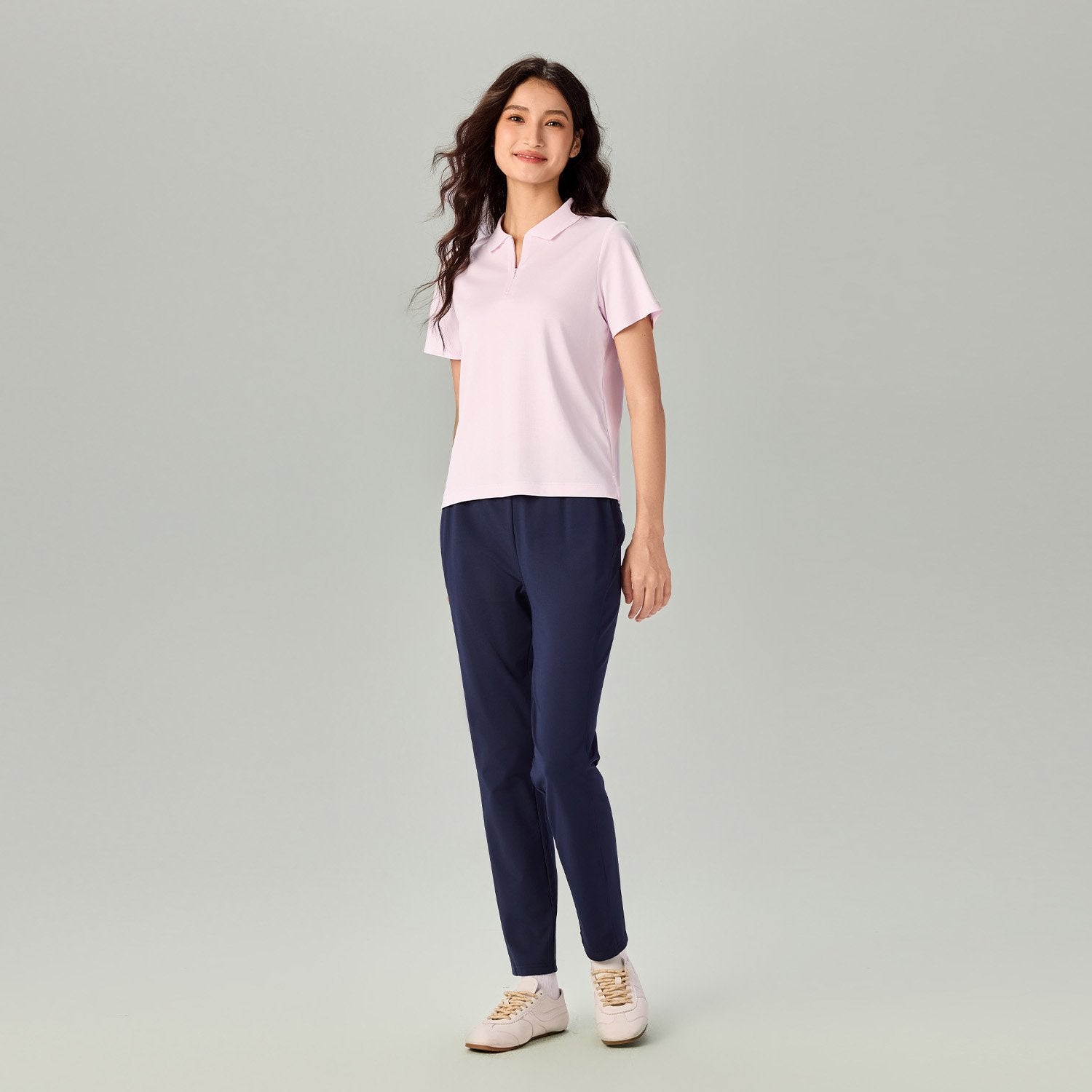 Women's Liquid Touch Regular Fit Short Sleeve Half-Zip Polo - Image 1