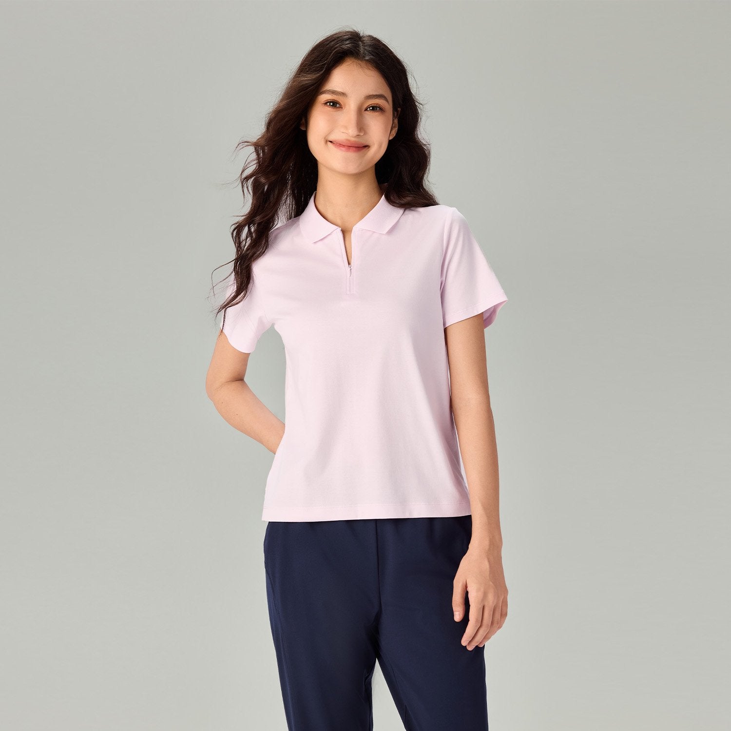 Women's Liquid Touch Regular Fit Short Sleeve Half-Zip Polo - Image 6