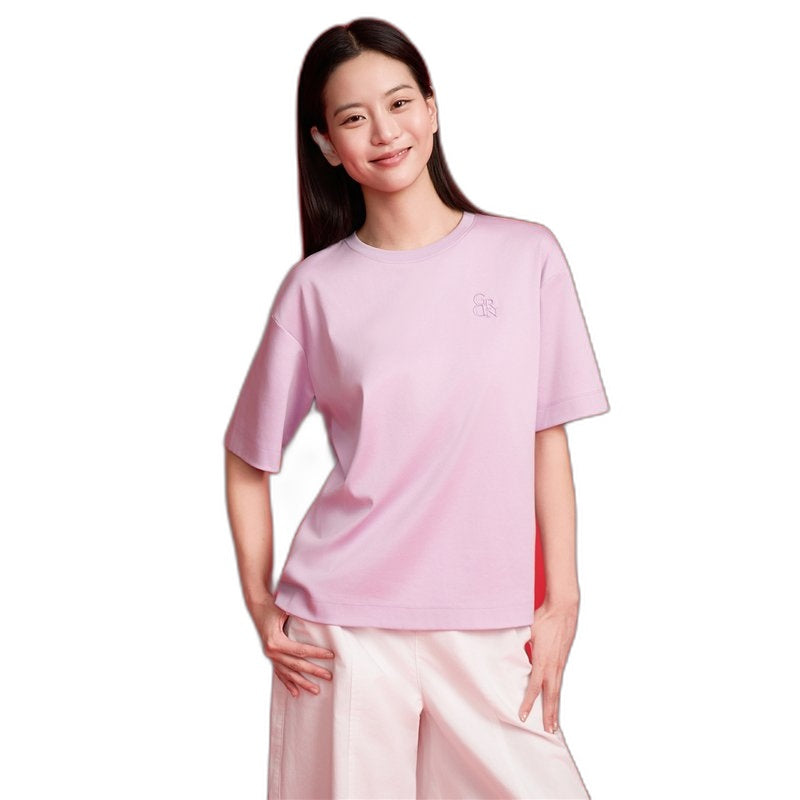 Women's Embroidered Cotton Liquid Touch Tee - Image 1