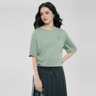 Women's Embroidered Cotton Liquid Touch Tee - Image 1