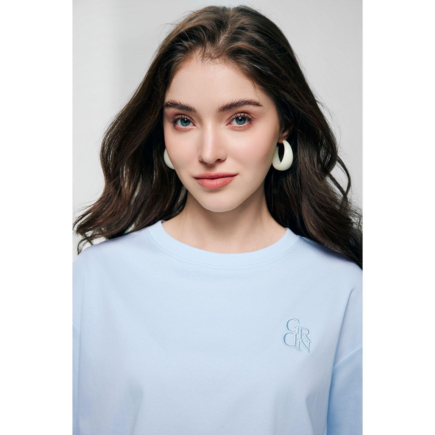 Women's Embroidered Cotton Liquid Touch Tee - Image 8