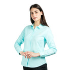 Women's Cotton Oxford Acute Collar Long Sleeve - Image 1