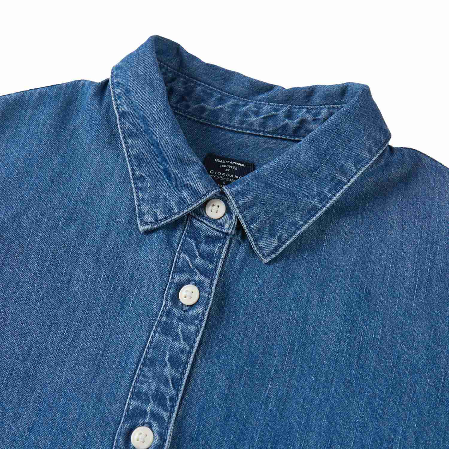 Women's Denim Loose Fit Long Sleeve Button-Front Shirt - Image 9
