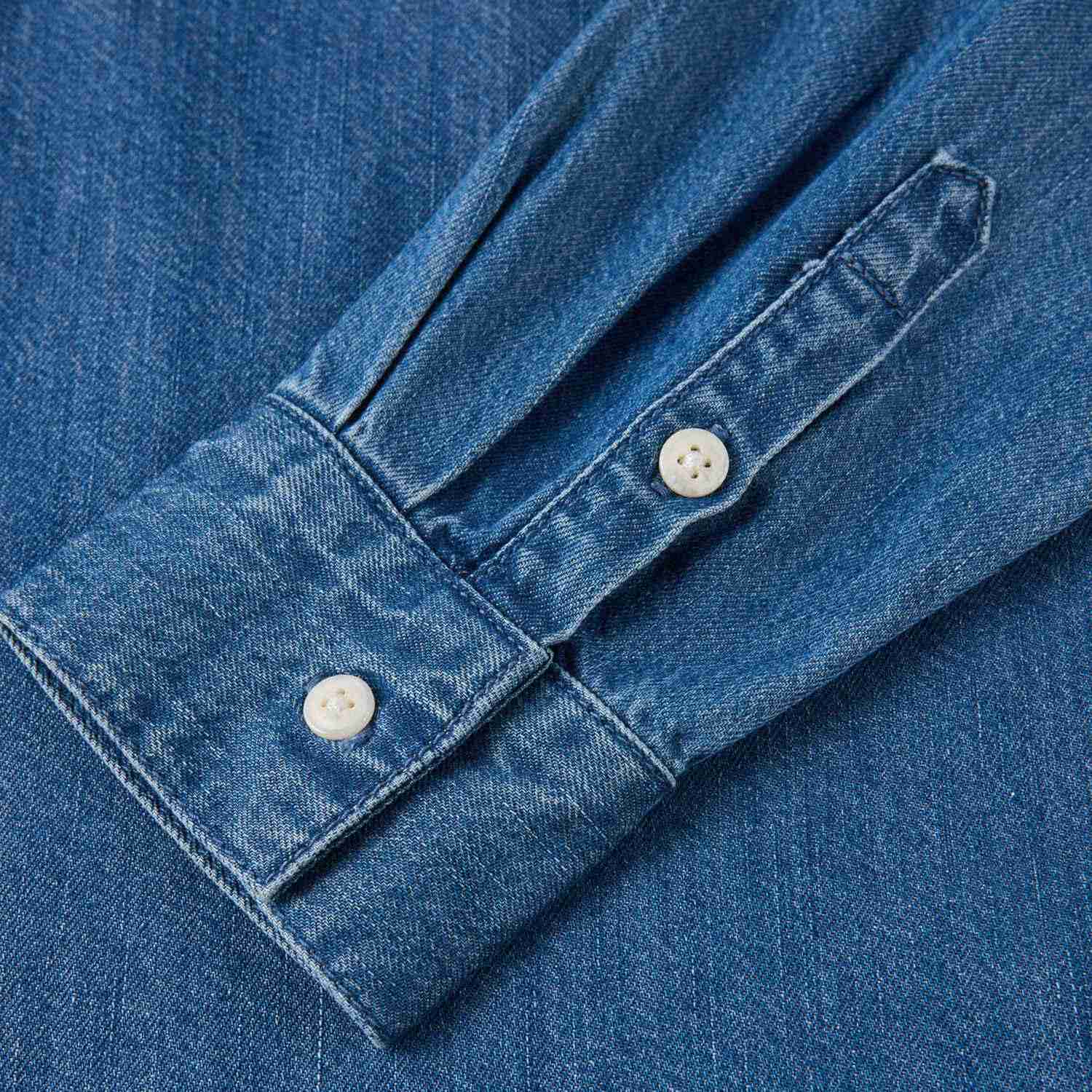 Women's Denim Loose Fit Long Sleeve Button-Front Shirt - Image 10