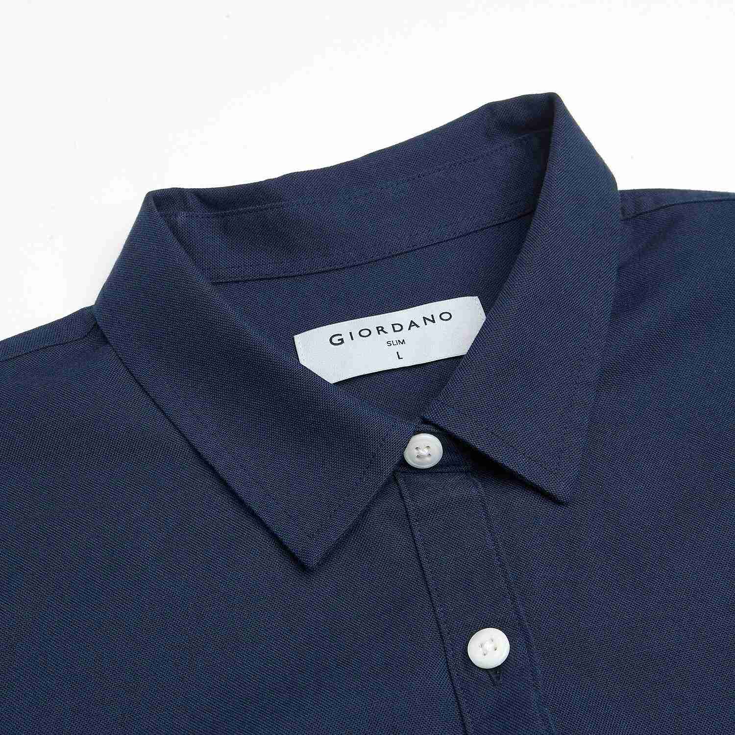 Women's Cotton Oxford Acute Collar Long Sleeve Shirt - Image 9