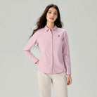 Women's Cotton Oxford Acute Collar Long Sleeve Shirt - Image 5