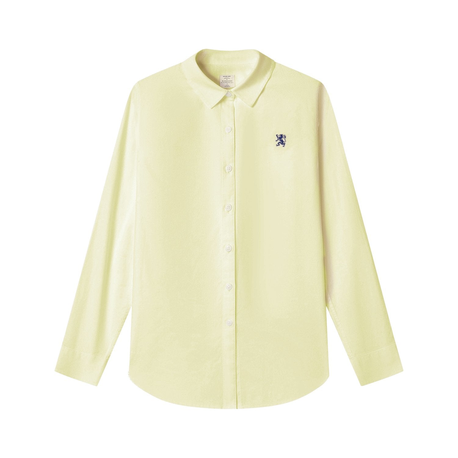 Women's Cotton Oxford Acute Collar Long Sleeve Shirt - Image 4