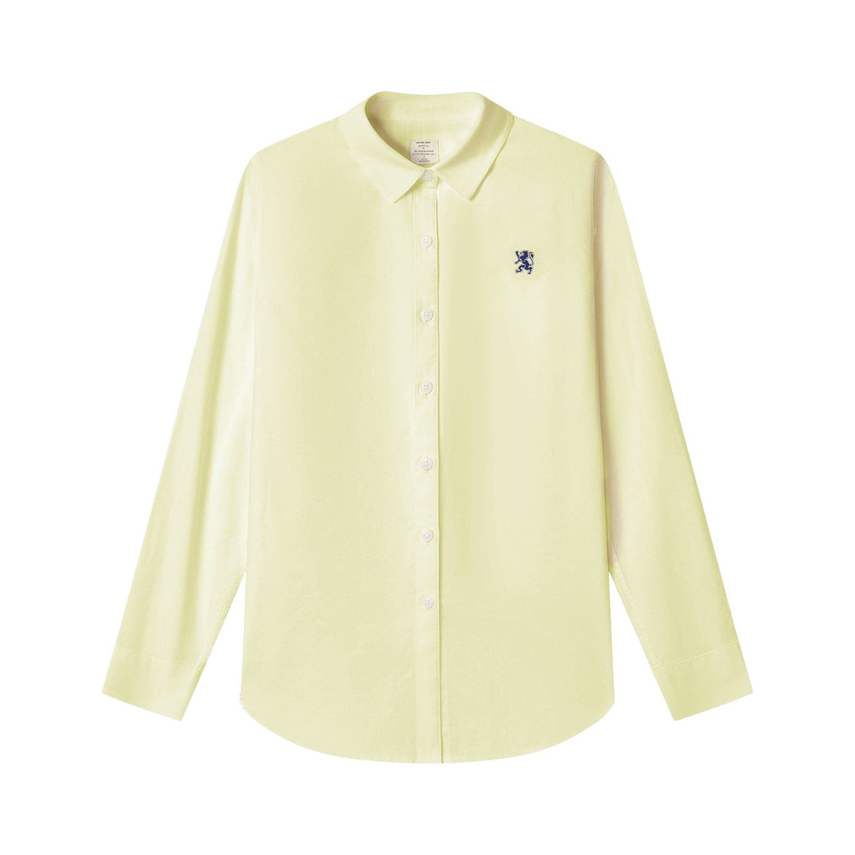 Women's Cotton Oxford Acute Collar Long Sleeve Shirt - Image 4