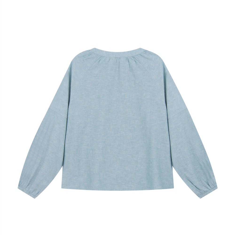 Women's Linen Long Sleeve Loose Fit Shirt - Image 2