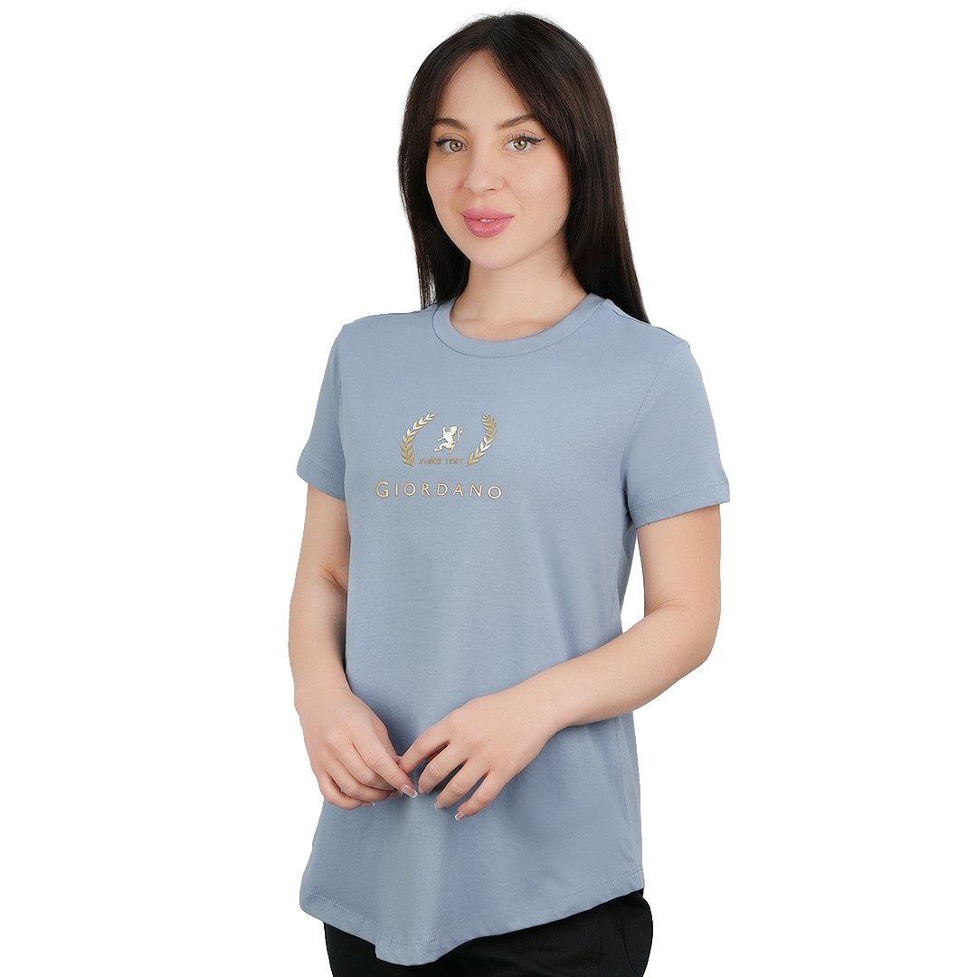 Women's Cotton Jersey Signature Print Tee - Image 1