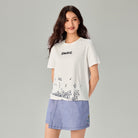Women's Comfort Fit Raglan Sleeve Smurfs Print Crew Neck Tee - Image 5