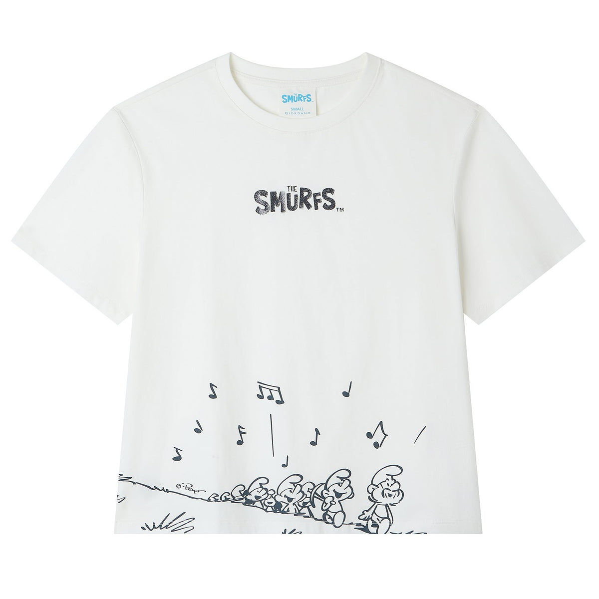 Women's Comfort Fit Raglan Sleeve Smurfs Print Crew Neck Tee - Image 7