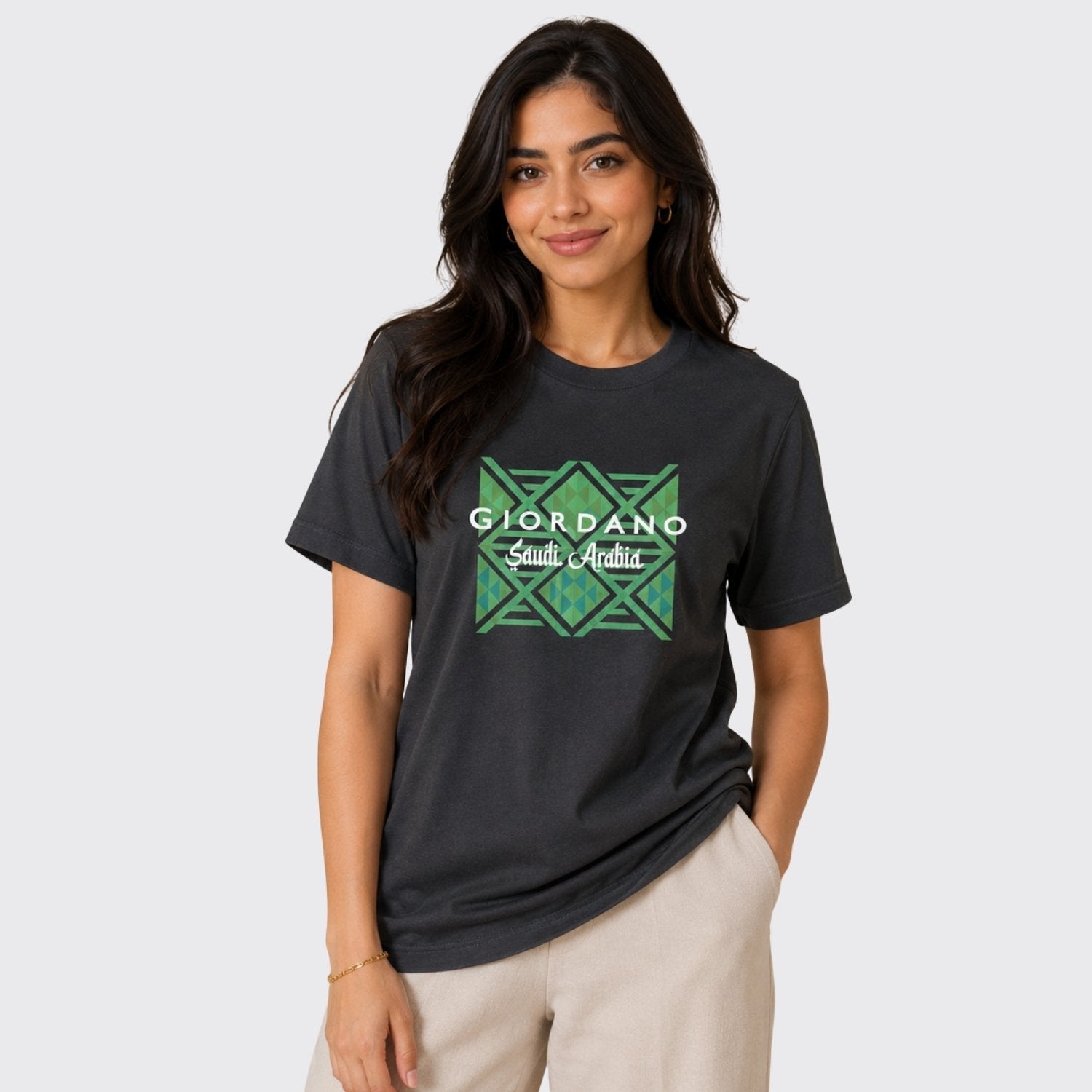 Women's Regular Fit Saudi National Day Print Tee - Image 1