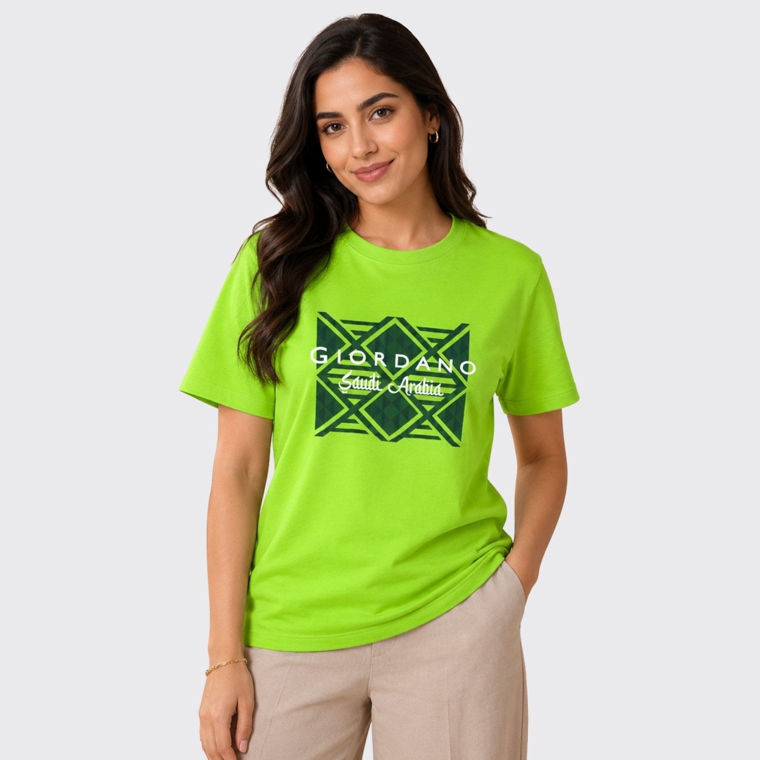 Women's Regular Fit Saudi National Day Print Tee - Image 1