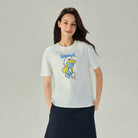 Women's Comfort Fit Raglan Sleeve Smurfs Print Crew Neck Tee - Image 3