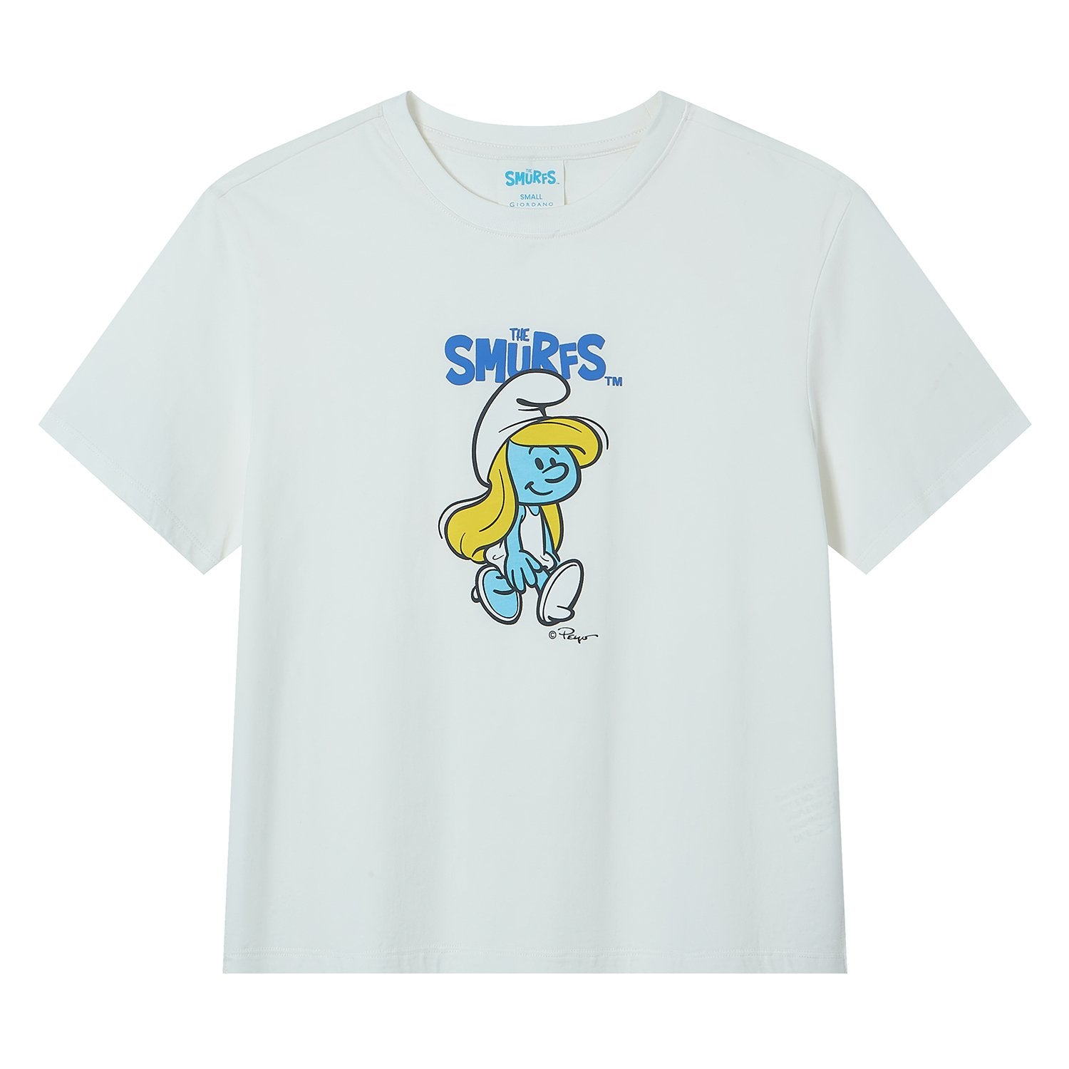 Women's Comfort Fit Raglan Sleeve Smurfs Print Crew Neck Tee - Image 6