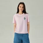 Women's Comfort Fit Raglan Sleeve Smurfs Print Crew Neck Tee - Image 3
