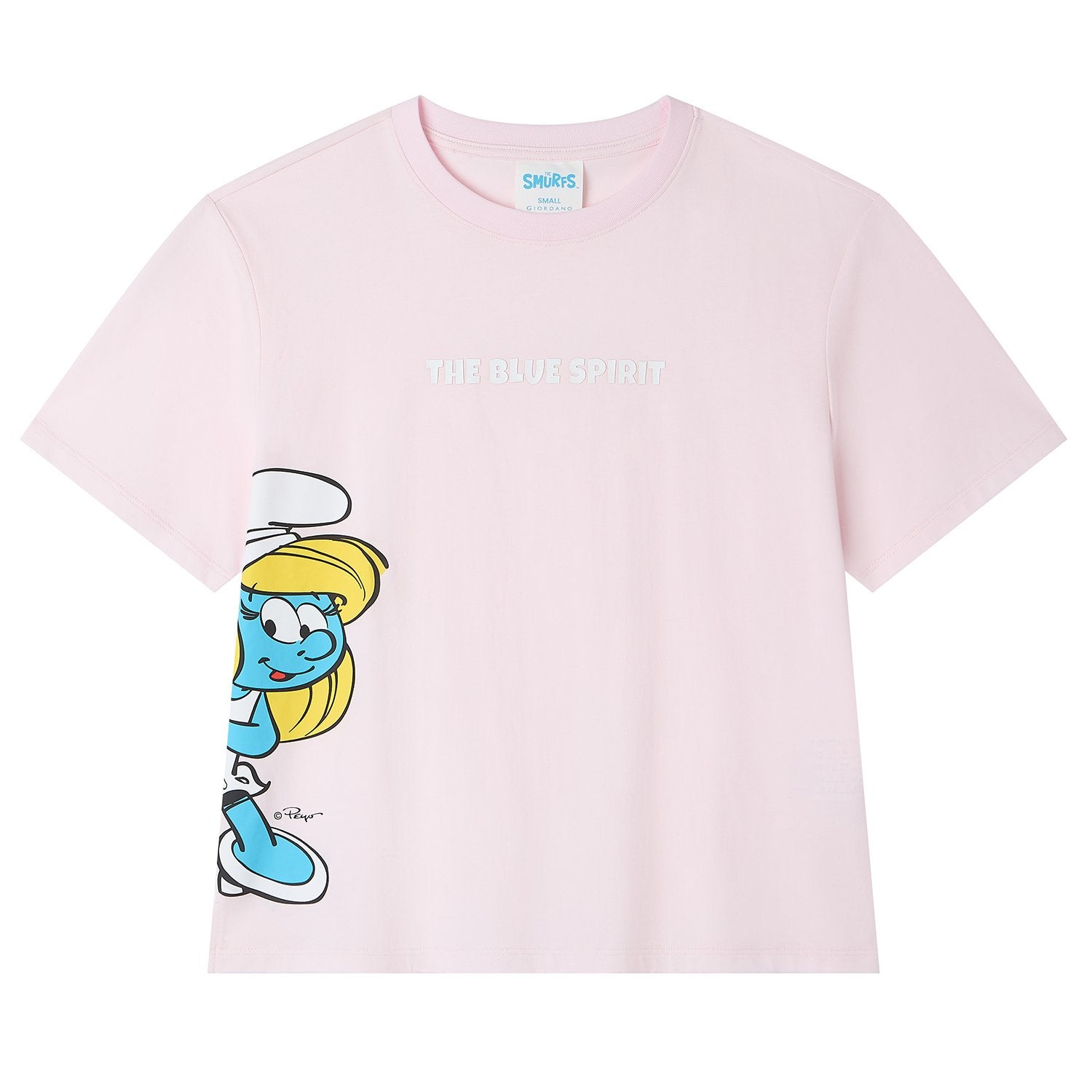 Women's Comfort Fit Raglan Sleeve Smurfs Print Crew Neck Tee - Image 6