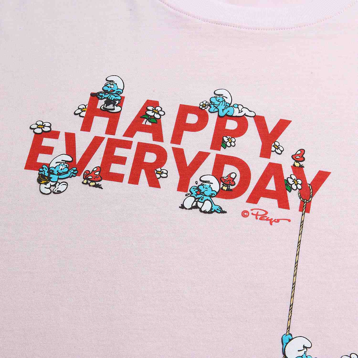 Women's Comfort Fit Raglan Sleeve Smurfs Print Crew Neck Tee - Image 8