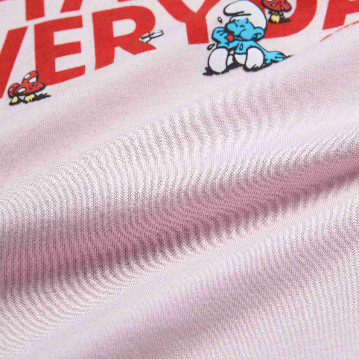 Women's Comfort Fit Raglan Sleeve Smurfs Print Crew Neck Tee - Image 10