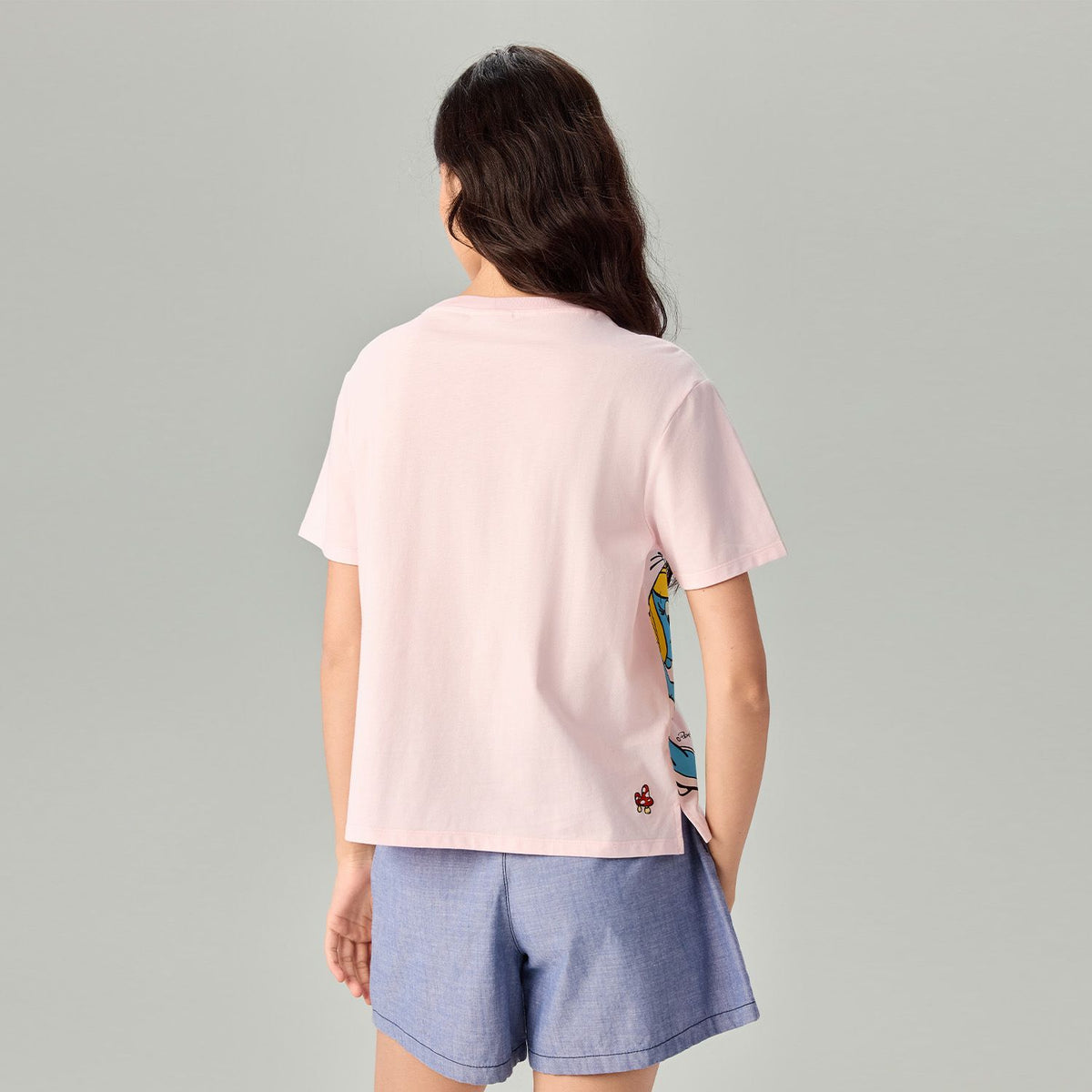 Women's Comfort Fit Raglan Sleeve Smurfs Print Crew Neck Tee - Image 5
