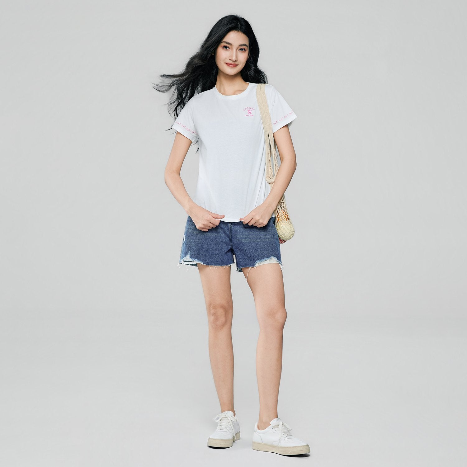 Women's Cotton Jersey Crew Neck Comfort Print Tee - Image 3