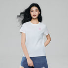 Women's Cotton Jersey Crew Neck Comfort Print Tee - Image 4
