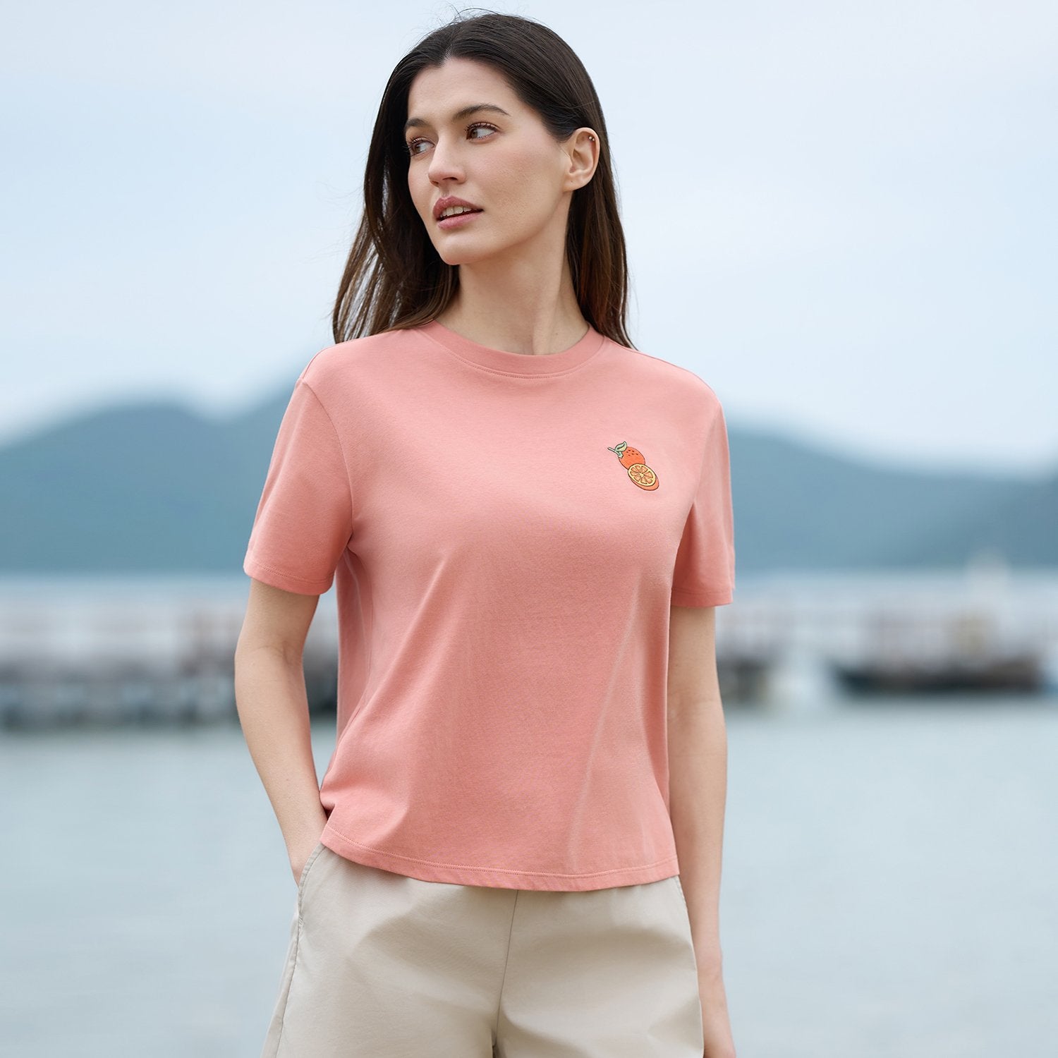Women Crew Neck Relaxed Fit Print Tee - Image 4