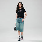Women's Cotton Crew Neck Printed Comfort Tee - Image 1