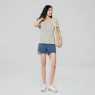 Women's Cotton Crew Neck Printed Comfort Tee - Image 1