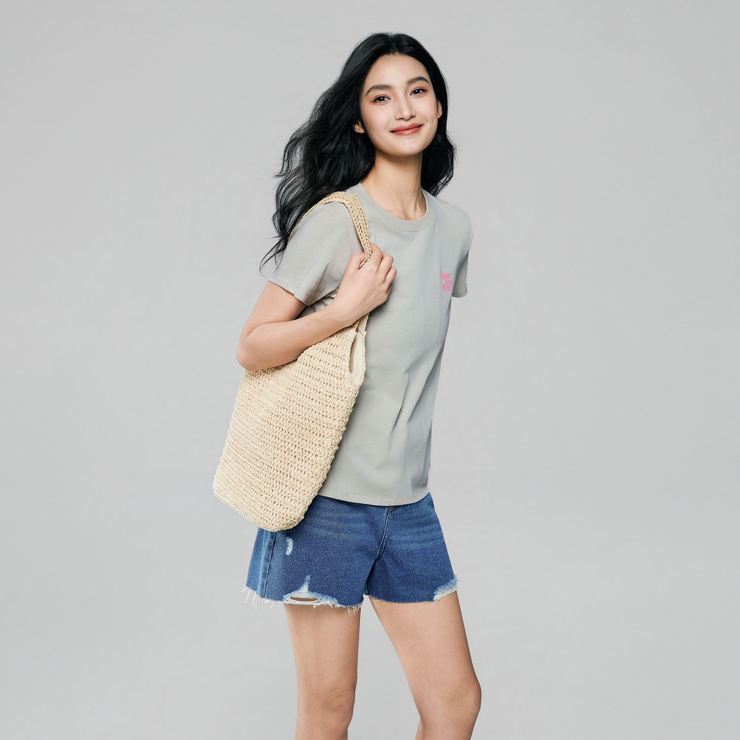 Women's Cotton Crew Neck Printed Comfort Tee - Image 3