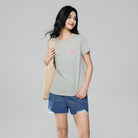 Women's Cotton Crew Neck Printed Comfort Tee - Image 4