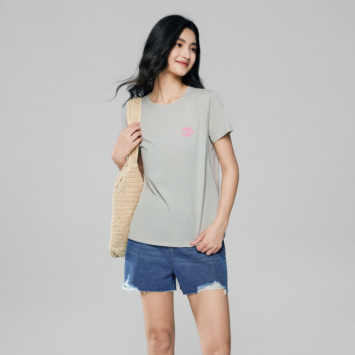 Women's Cotton Crew Neck Printed Comfort Tee - Image 4