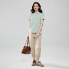 Women's Cotton Crew Neck Printed Comfort Tee - Image 1
