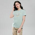 Women's Cotton Crew Neck Printed Comfort Tee - Image 5