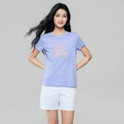 Women's Cotton Crew Neck Printed Comfort Tee - Image 4