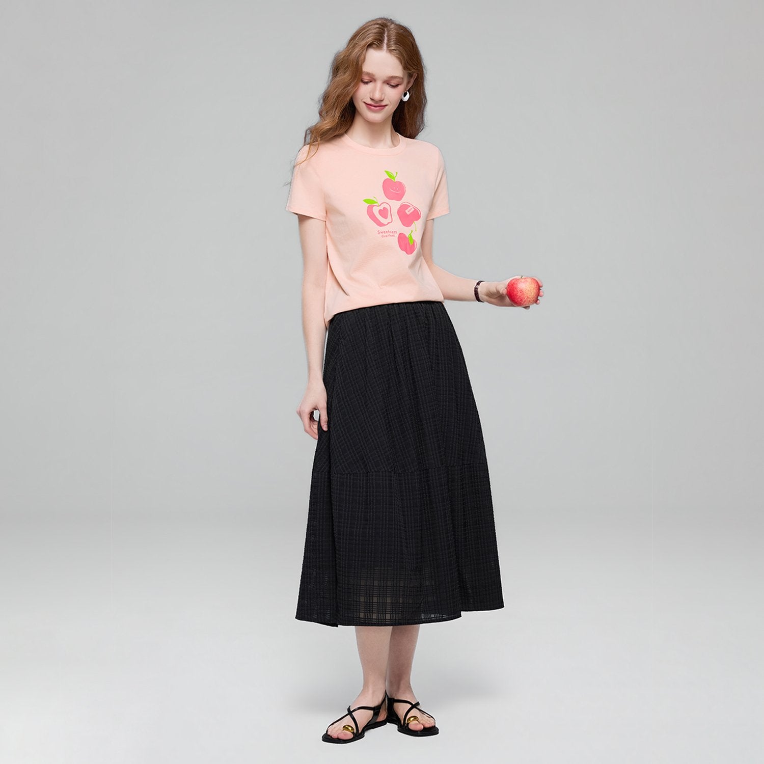 Women's Cotton Crew Neck Printed Comfort Tee - Image 2