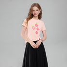 Women's Cotton Crew Neck Printed Comfort Tee - Image 3