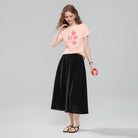 Women's Cotton Crew Neck Printed Comfort Tee - Image 4