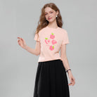 Women's Cotton Crew Neck Printed Comfort Tee - Image 5