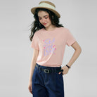 Women's Cotton Crew Neck Printed Comfort Tee - Image 2