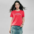 Women's Cotton Crew Neck Printed Comfort Tee - Image 3