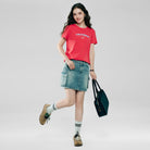 Women's Cotton Crew Neck Printed Comfort Tee - Image 5