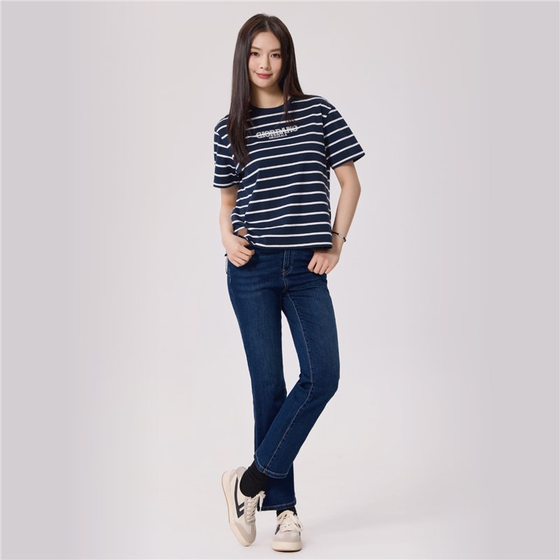 Women's Cotton Jersey Crew Neck Boyfriend Print Tee - Image 2