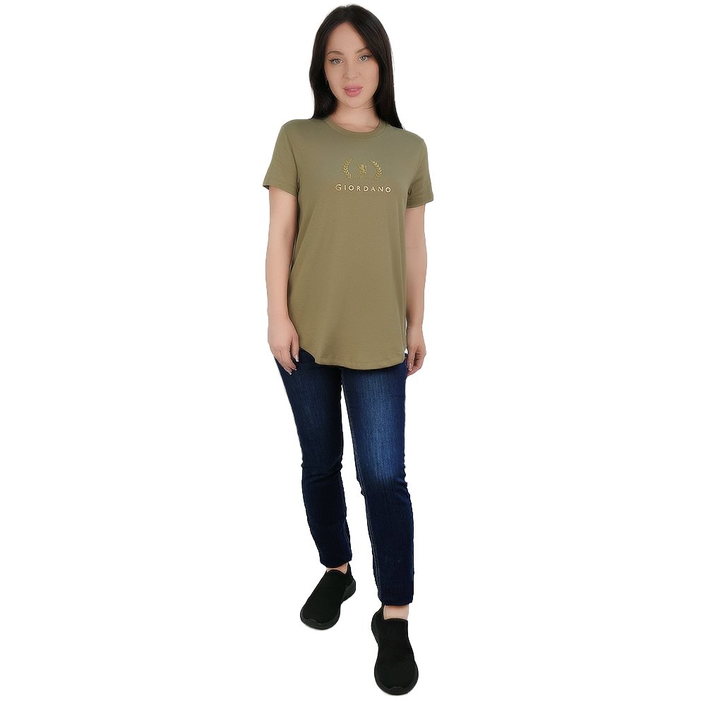 Women's Cotton Jersey Signature Print Tee - Image 2