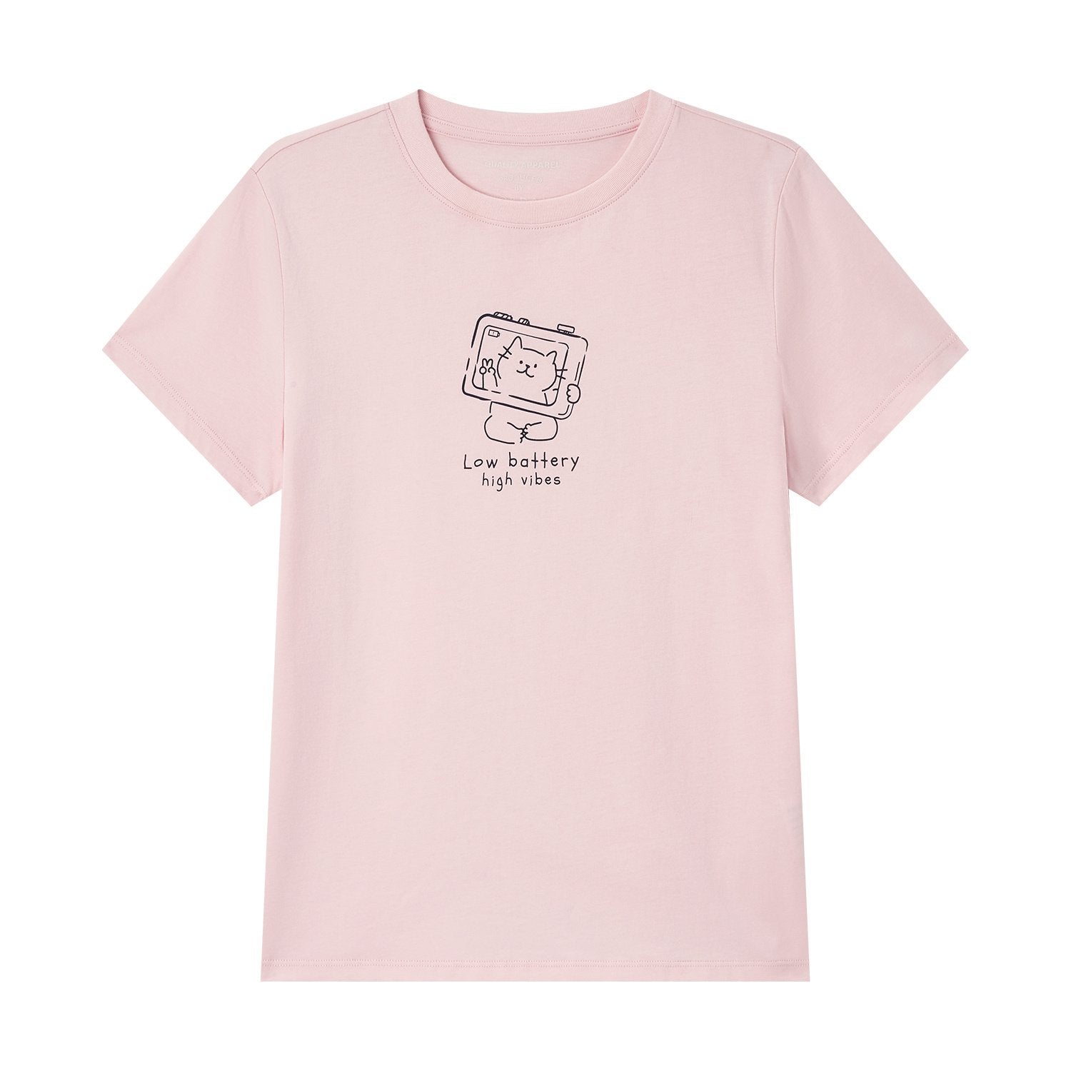 Women's  Regular Fit Message Print T-Shirt - Image 1