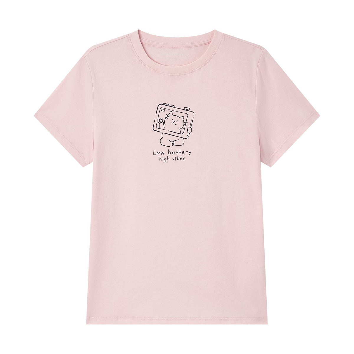 Women's  Regular Fit Message Print T-Shirt - Image 1