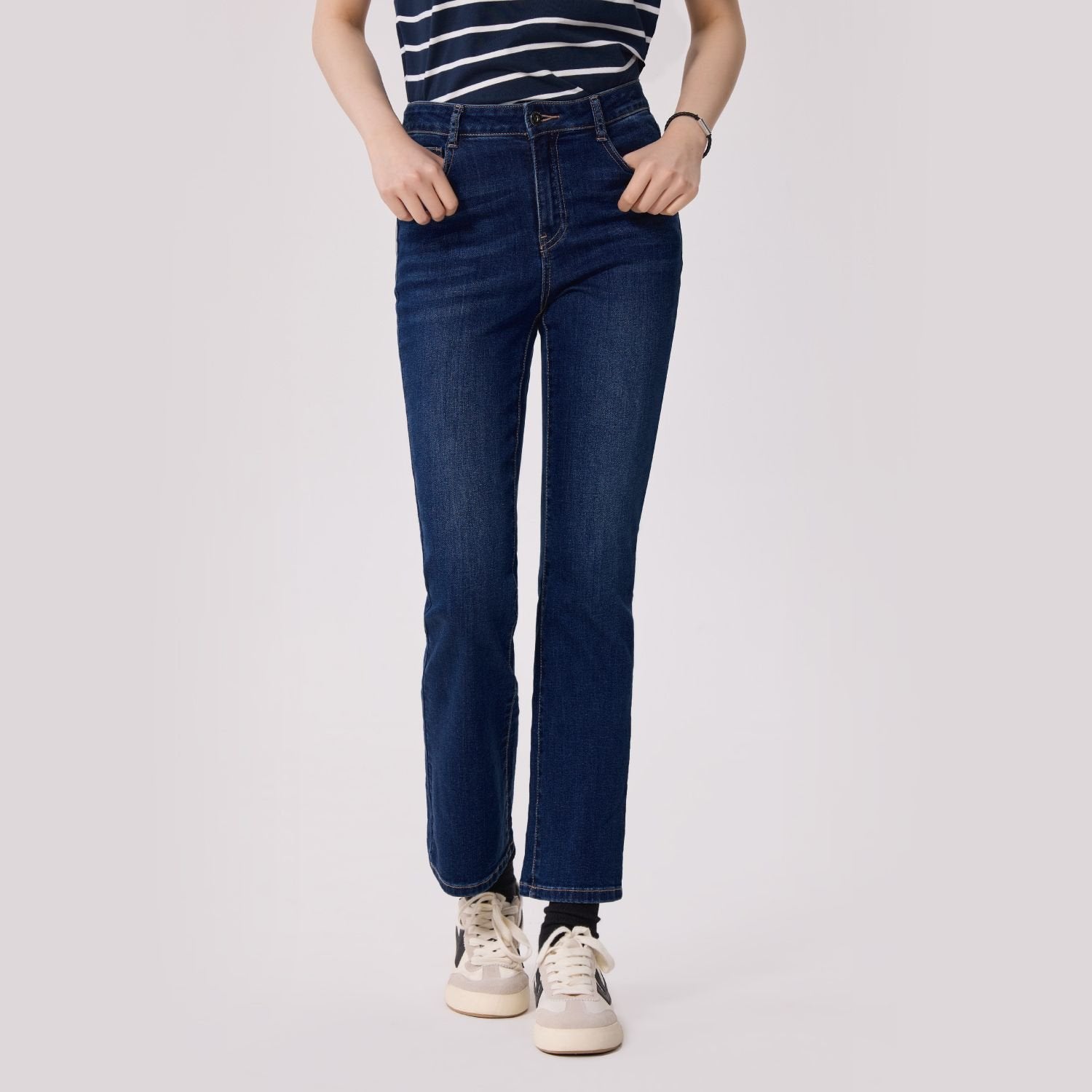 Women High Waist  Pocket Jeans - Image 1