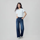 Women High Waist Loose Fit Pocket Jeans - Image 1